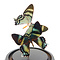 Glass dome with mounted butterflies - Alcides agathyrsus (2)