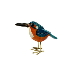 Cobalt kingfisher figurine