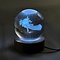 Glass sphere with LED light Axelotl