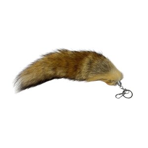 Staart vos met sleutelhanger (wildkleur)