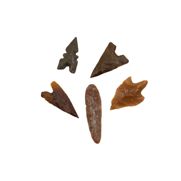 Pijlpunten Neanderthalers (5 stuks)