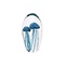 Glass jellyfish pair (light blue)