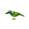 Emerald toucanet figurine