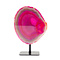 Agate disc on pedestal (pink)