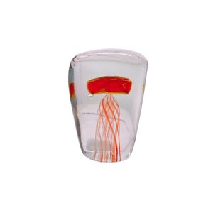 Glas geblazen kwal rood