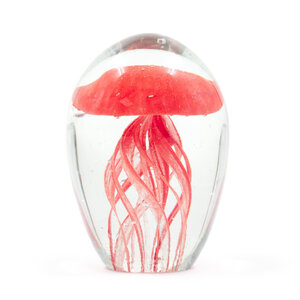 Glass jellyfish red (small)