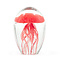 Glass jellyfish red (small)