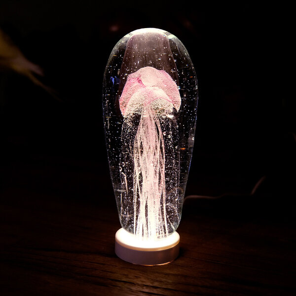 Glass jellyfish pink (long)