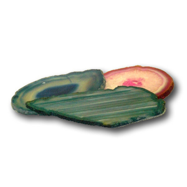 Plat geslepen agaat schijf (groot)