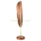 Feather swan on pedestal 1 (copper-colored)