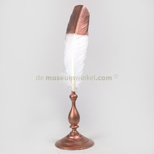 Feather swan on pedestal 2 (copor-colored)