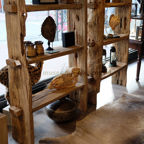 Landelijke boomstam kast (a)