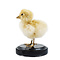 Mounted yellow chicken with pedestal