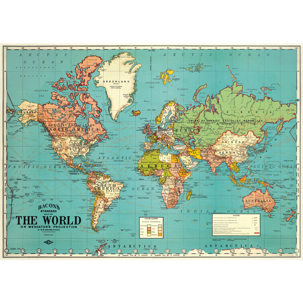 School poster - world map