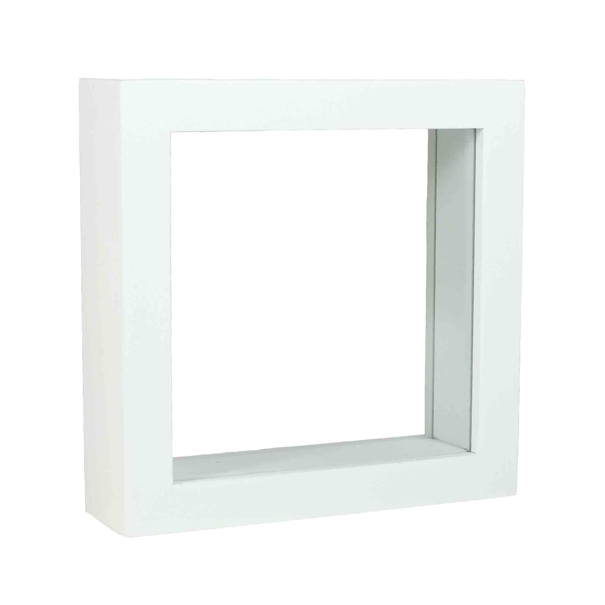 White double glass frame 16 x 16 cm