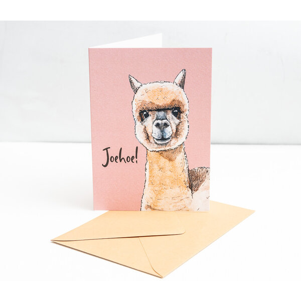 Dubbele kaart - Alpaca Joehoe!