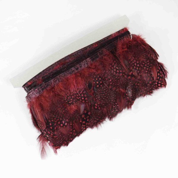 Feather garland Guineafowl - red