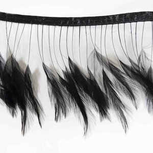 Feather garland Rooster - black