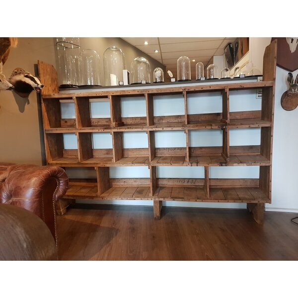 Vintage wooden compartment cabinet