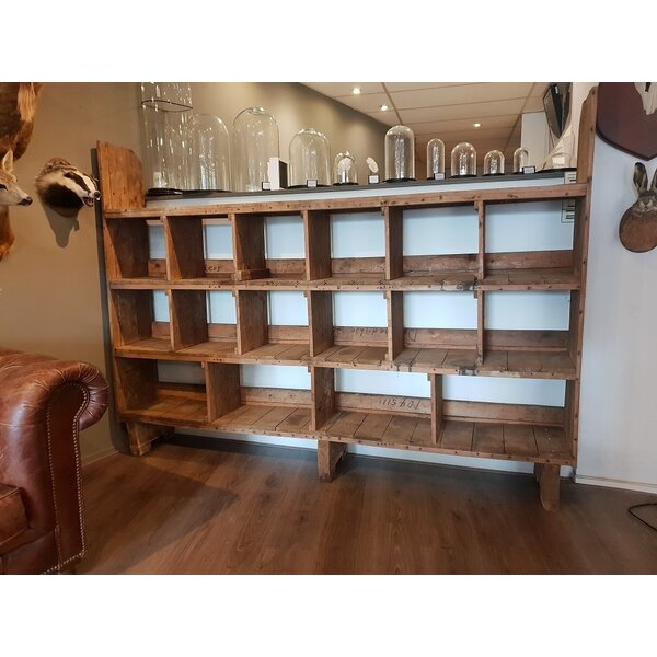 Vintage houten vakkenkast