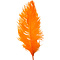Struisvogel veer oranje 40-50 cm
