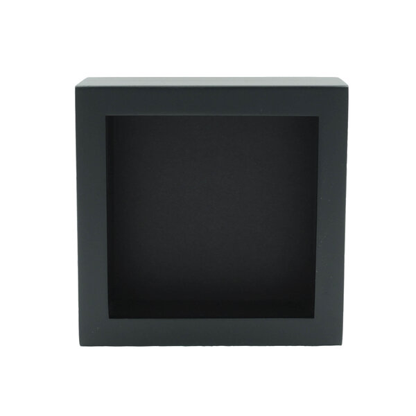 Exclusive black wooden frame 16 x 16 cm - black background