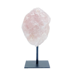 Rose quartz on pedestal (M)