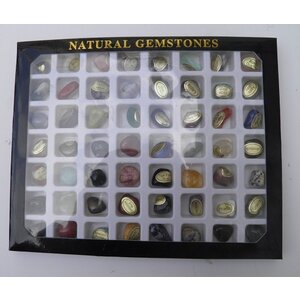 Collection box with 56 different stones