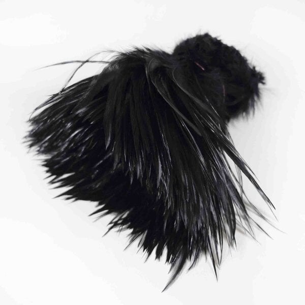 Feather garland Rooster - black