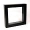 Black double glass frame  16 x 16 cm