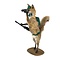 Mounted fox with rifle and binoculars