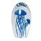 Glass jellyfish pair (dark blue)