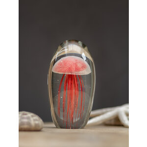 Glass jellyfish red (long)