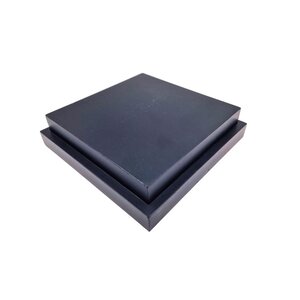 Vierkante houten voet (zwart) 20x20cm