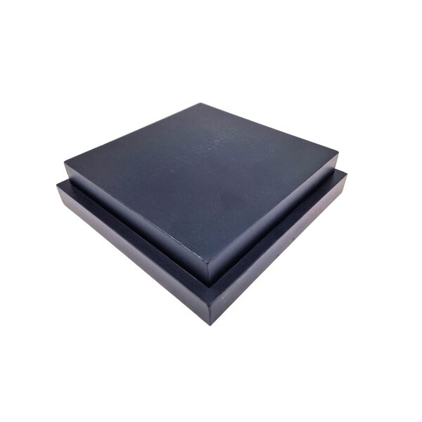 Quadratischer Holzsockel (schwarz) 20x20cm