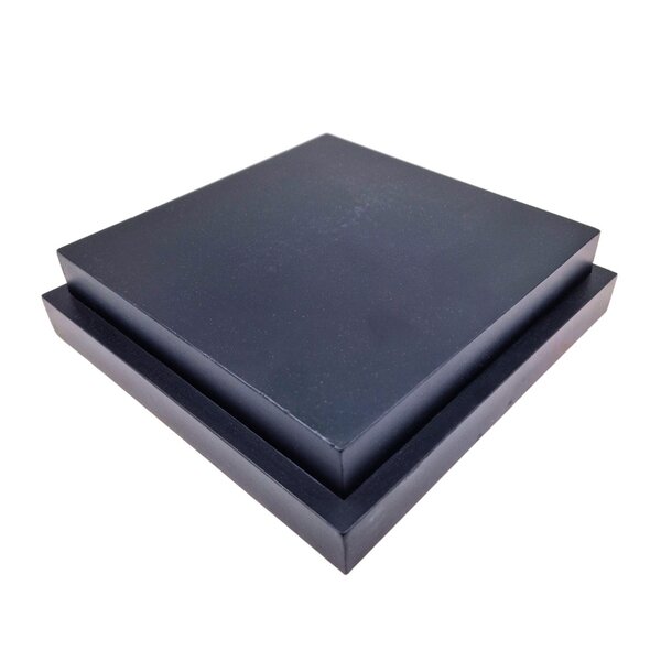 Vierkante houtenvoet (zwart)  30x30cm