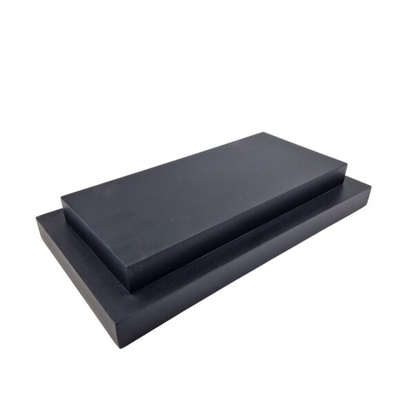 Rectangular wooden pedestal (black) 16x30cm