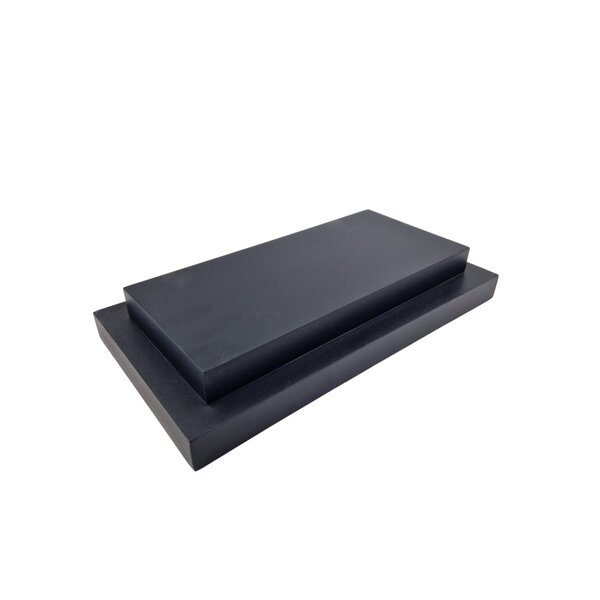 Rectangular wooden pedestal (black) 11x19cm