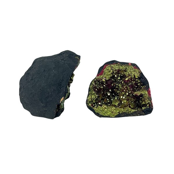 Geode zwart - roze goud