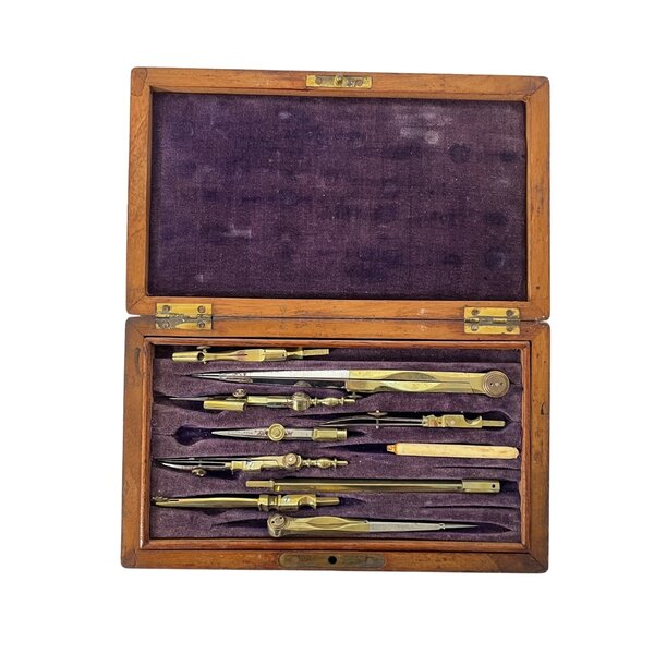 Antique chest of compasses (B)