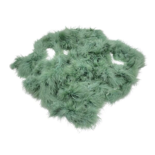 Boa feather garland - Matte green