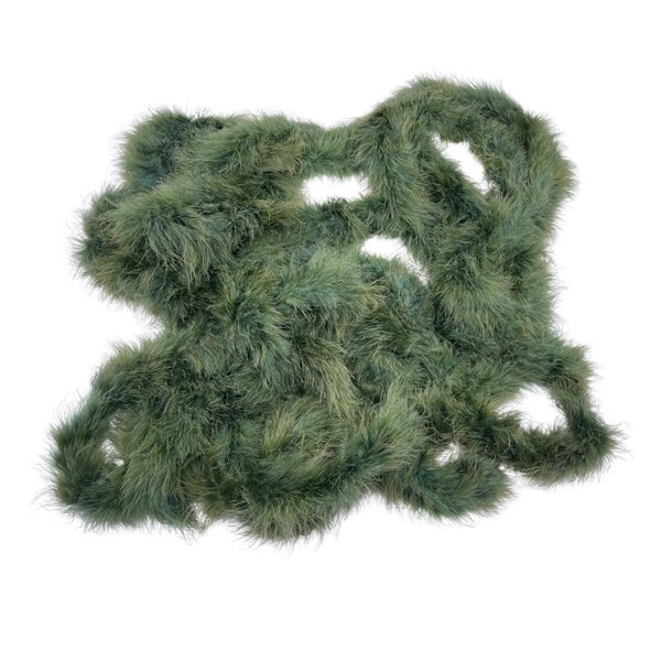 Boa feather garland - Moss green