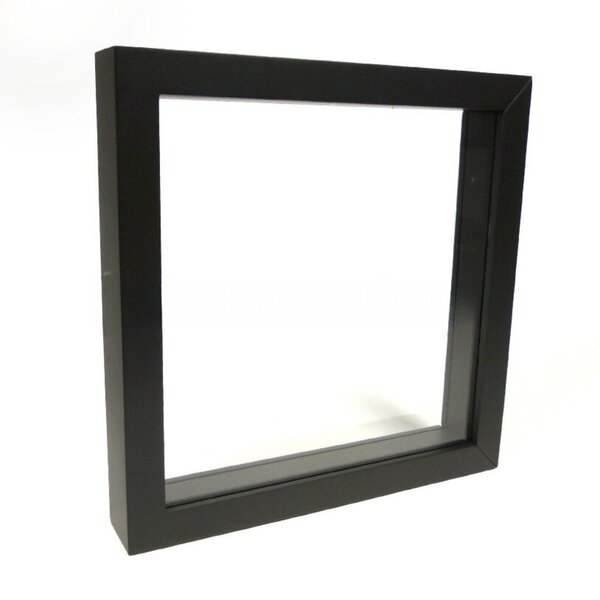 Zwart houten dubbelglas lijst 25  x 25 cm