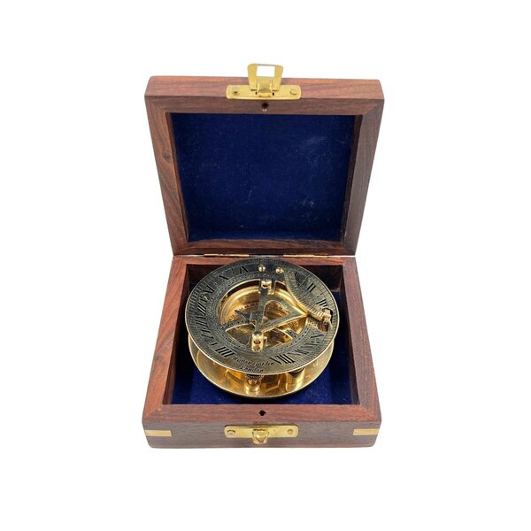 Compass in wooden box