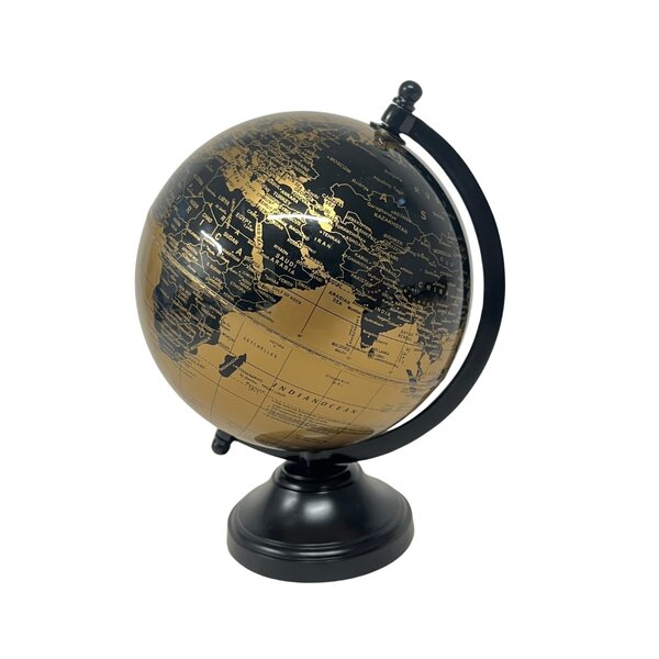 Decorative Globe Black Gold