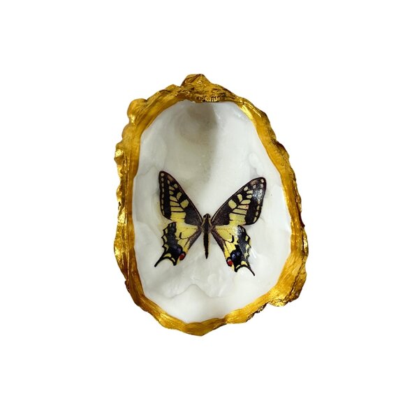 Hand-decorated golden oyster various prints