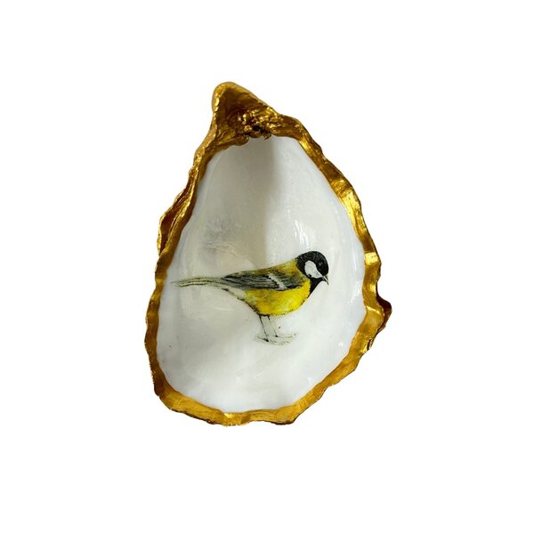 Hand-decorated golden oyster various prints