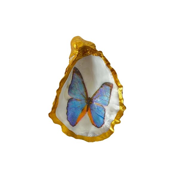 Handgedecoreerde gouden oester diverse prints