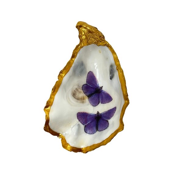 Hand-decorated golden oyster various prints