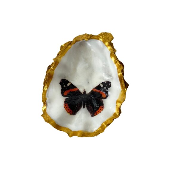 Handgedecoreerde gouden oester diverse prints